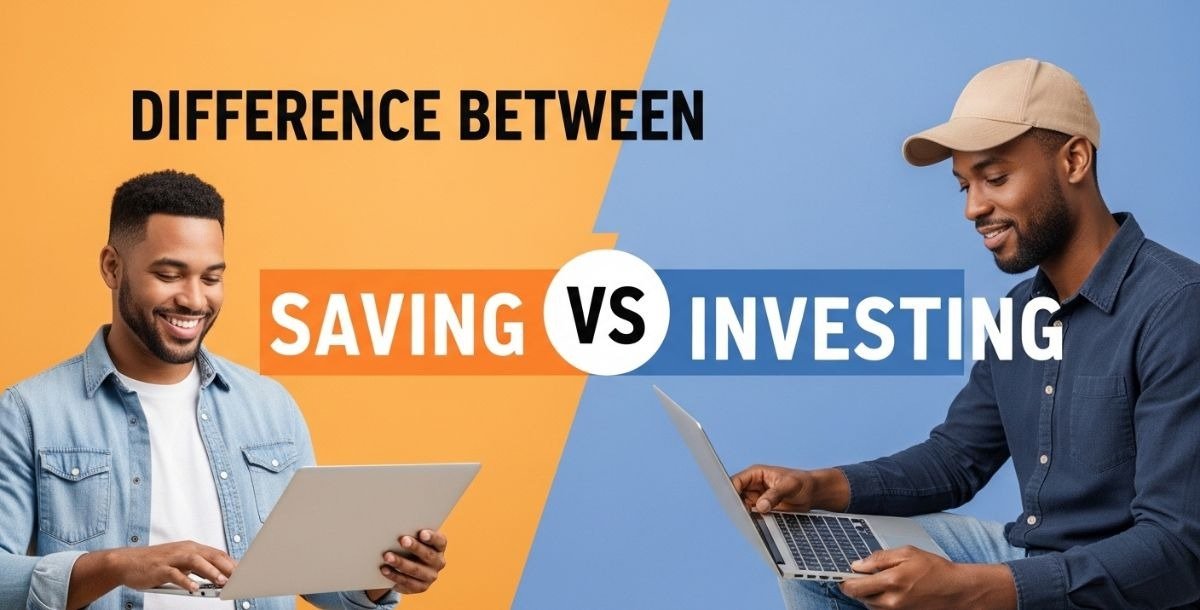 What is difference between saving and investing