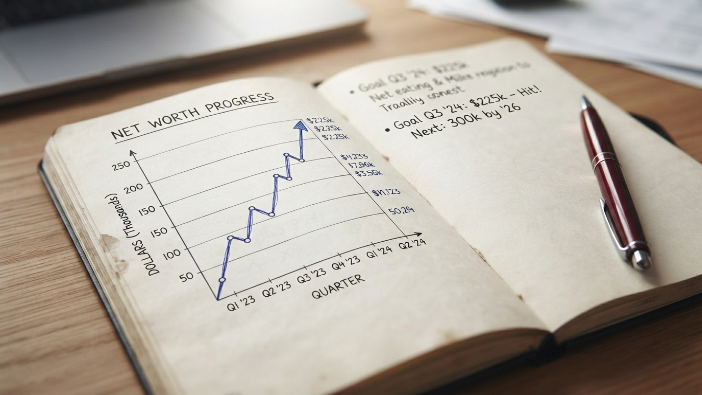 Tracking net worth growth over time using a net worth calculator