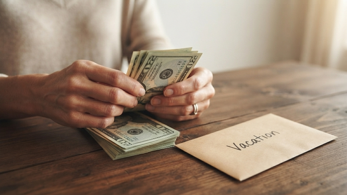 Counting cash for the envelope method, a key step in cash stuffing for beginners 